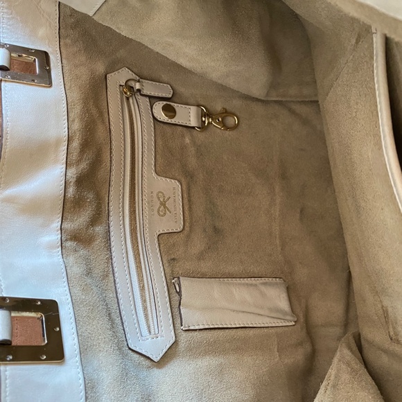 Anya Hindmarch cream leather large shoulder bag - Picture 4 of 6